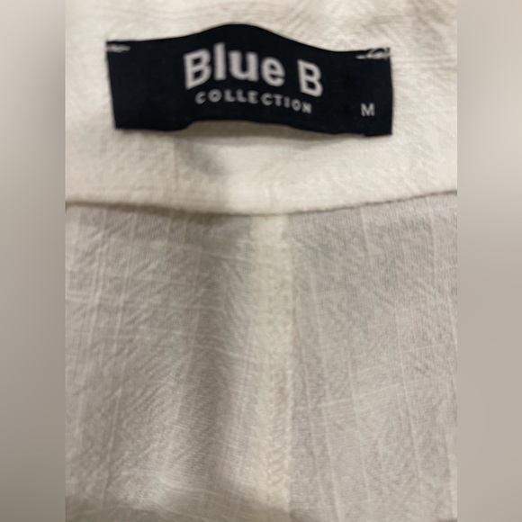 Blue B white wide leg pants - Picture 5 of 7